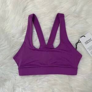Vibrant Purple Girlfriend Collective Ella Scoop Neck Bra XS NWT